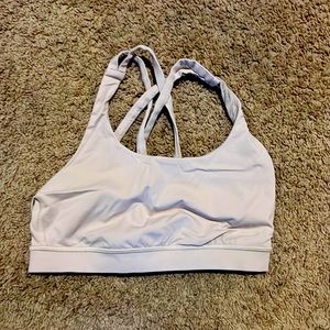 Lululemon Y Strap White Sports Bra Size 10